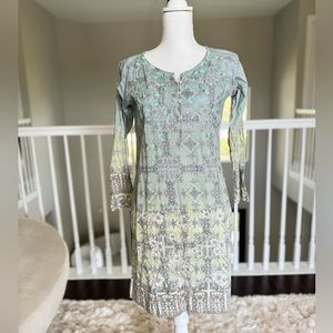 Pakistani Indian Kurti Kameez with Chiffon Dupatta size Small